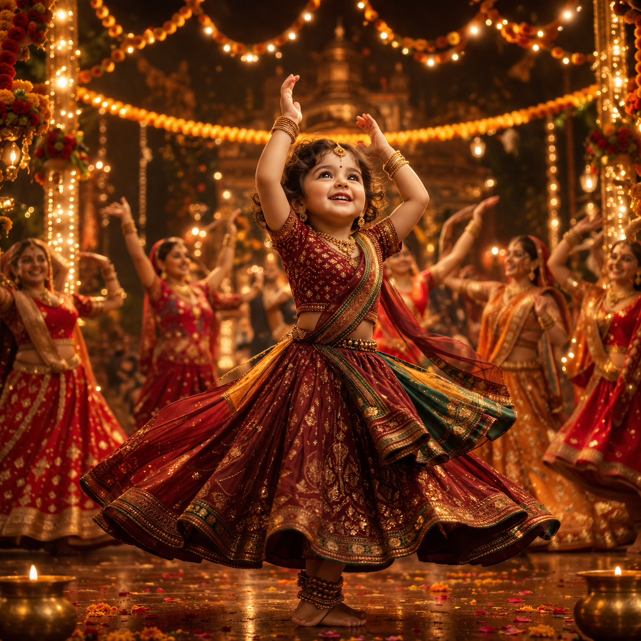 Navratri festive decor and traditional celebration setup by The Karm House